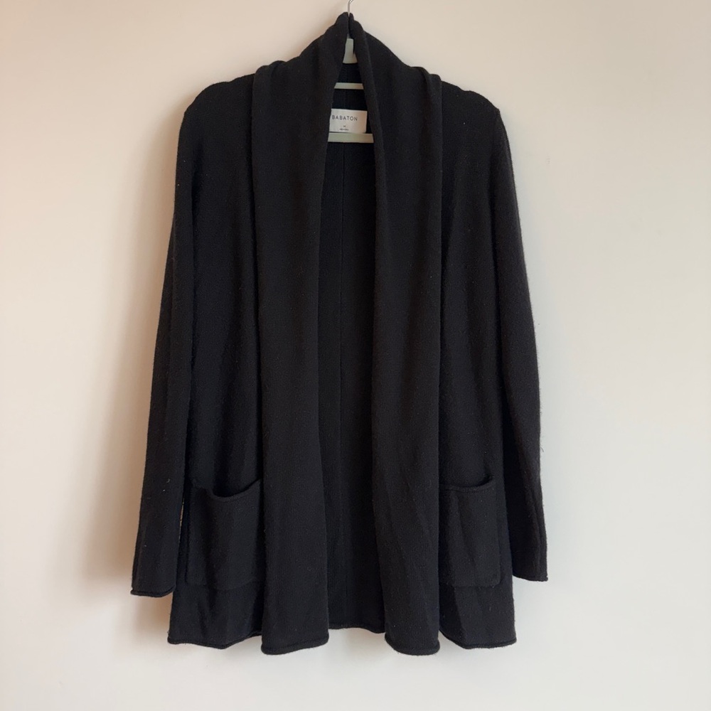 Black Open-Front Women’s Sweater Cardigan - Babatob